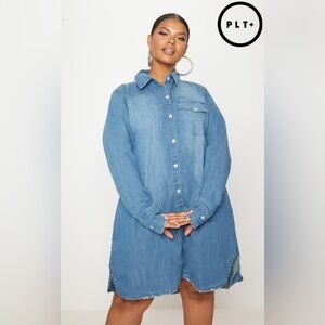 Blue Denim Shirt Dress